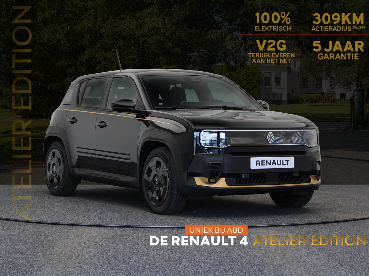 Renault 4 - Atelier Edition urban range 40 kWh | Uniek bij ABD | Lederen bekleding | Gouden accenten | - AutoWereld.nl