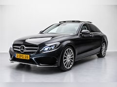 Mercedes-Benz C-klasse - 180 AMG Aut NL-auto [ Panoramadak Sfeerverlichting Leder Stoelverwarming 19 Inch Full-LED