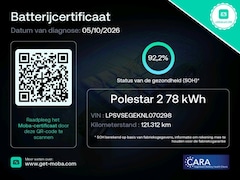 Polestar 2 - 2 Long Range Single Motor 231pk 92.2% SoH [ PILOT+PLUS PACK+PANO+H/K AUDIO+STOEL/STUURWIEL