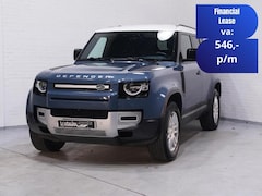 Land Rover Defender 110 - 3.0 D250 Grijs Kenteken 3-Zits Leder Zwart 360 Camera, Navi, Apple Carplay, LED Koplampen
