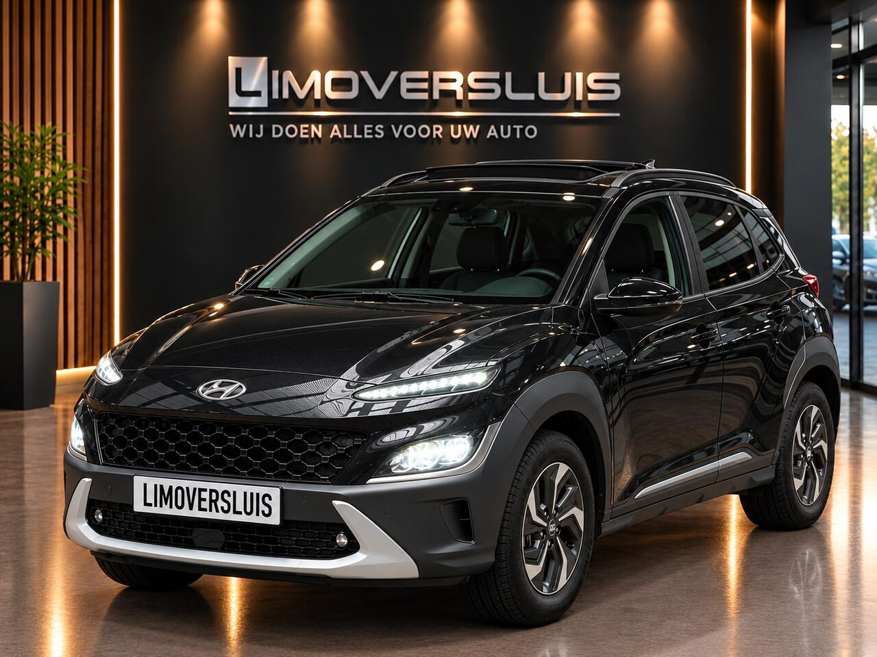 Hyundai Kona - 1.6 GDI HEV Premium Sky Schuifdak | Stoelventilatie & Verwarming | Leder | 12 mnd BOVAG ga - AutoWereld.nl
