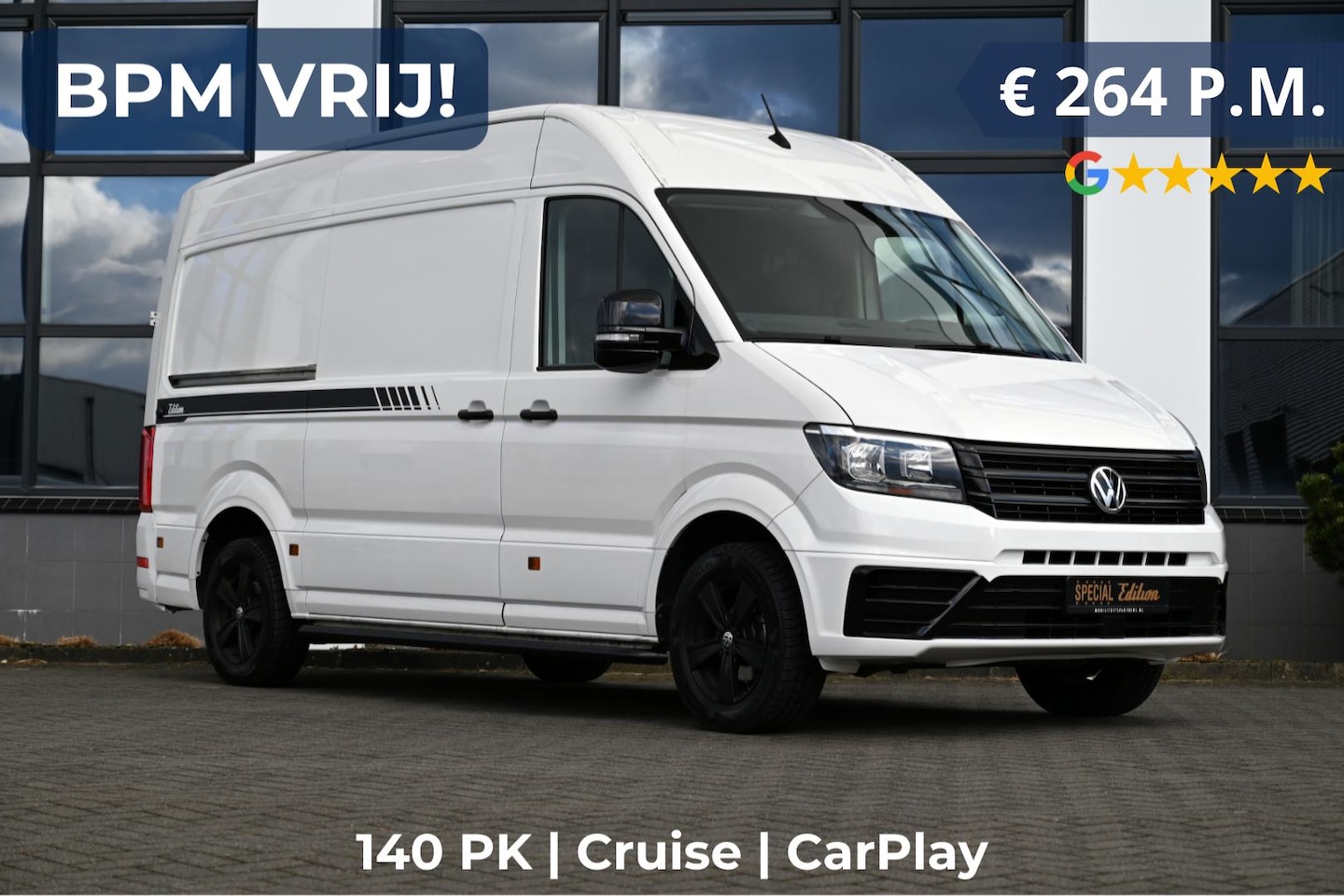 Volkswagen Crafter - 2.0 TDI L3H3 White Edition 140PK | CarPlay | PDC | 270gr deuren - AutoWereld.nl