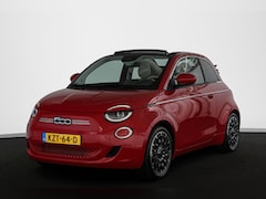 Fiat 500 C - La Prima 42 kWh Cabrio Leder Stoelverwarming Camera JBL Keyless