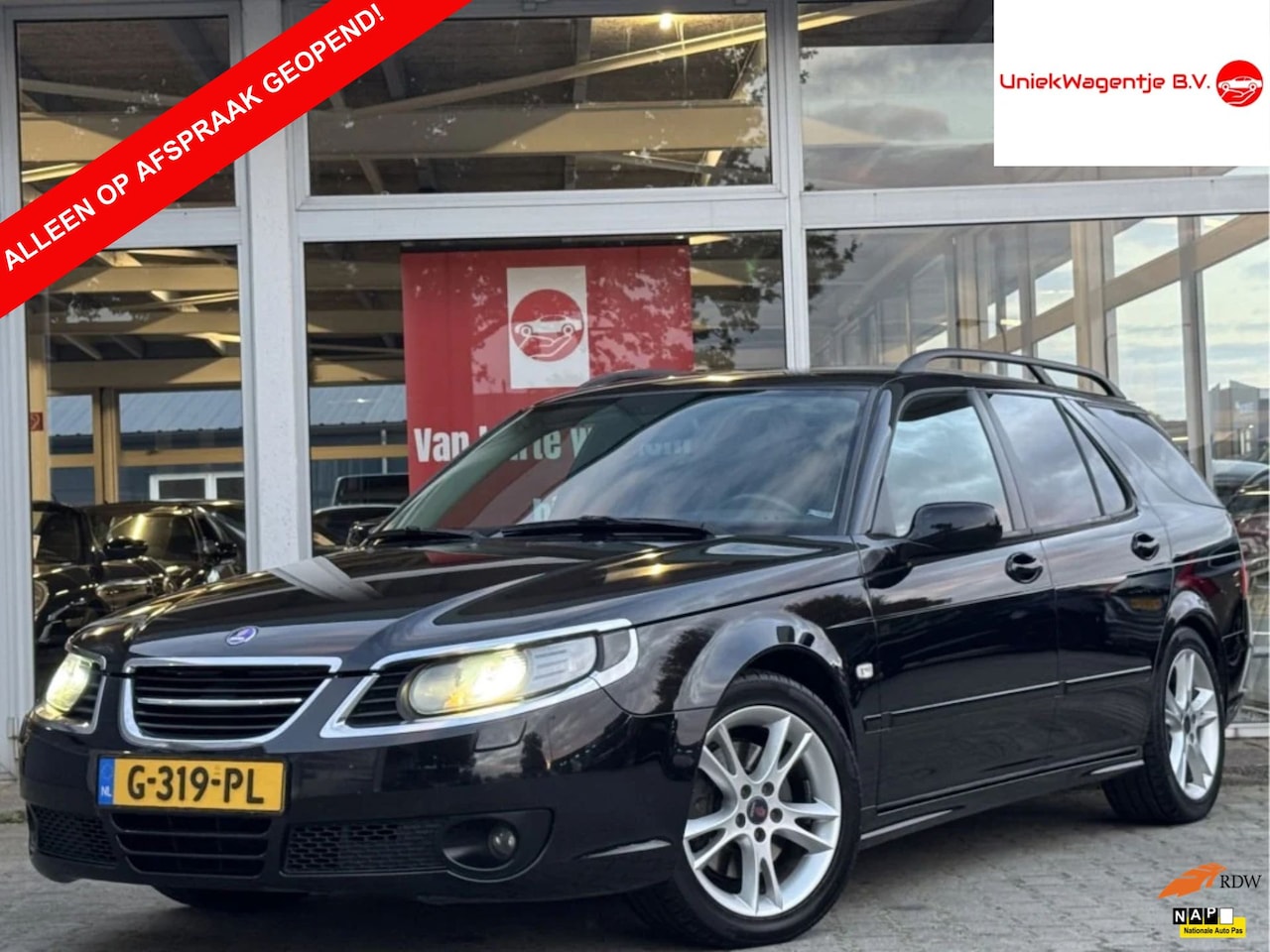Saab 9-5 Estate - 2.3 TURBO AERO LPG | LEDER! | TREKHAAK! - AutoWereld.nl