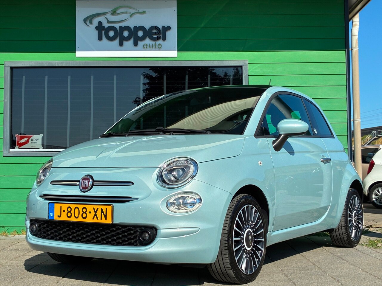 Fiat 500 - 1.0 Hybrid Mint Breeze|2e Eigenaar|Panoramadak|Navigatie|Carplay|Virtual Cockpit|CruiseCon - AutoWereld.nl