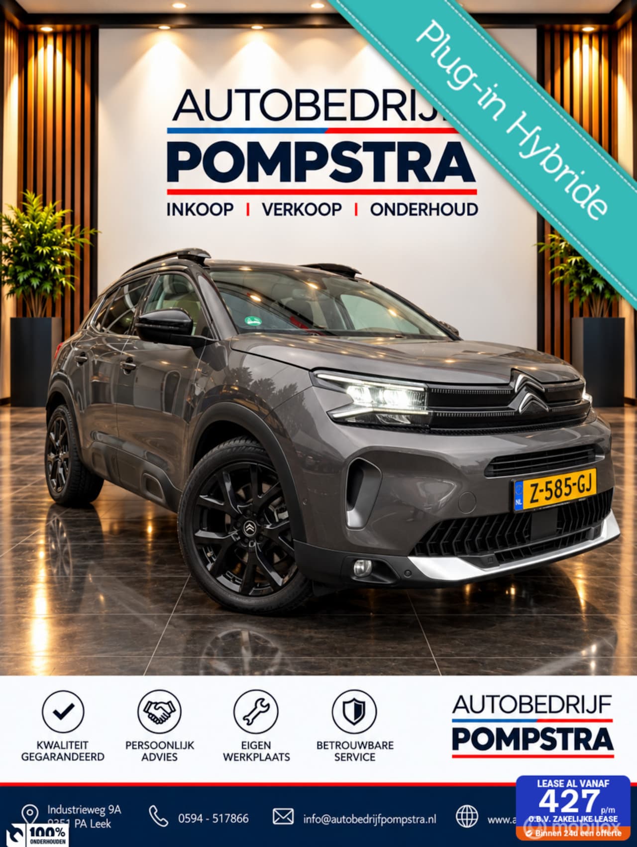 Citroën C5 Aircross - 1.6 Plug-in Hybrid 225 SHINE/PANODAK/TREKH/NAVI/LEER - AutoWereld.nl