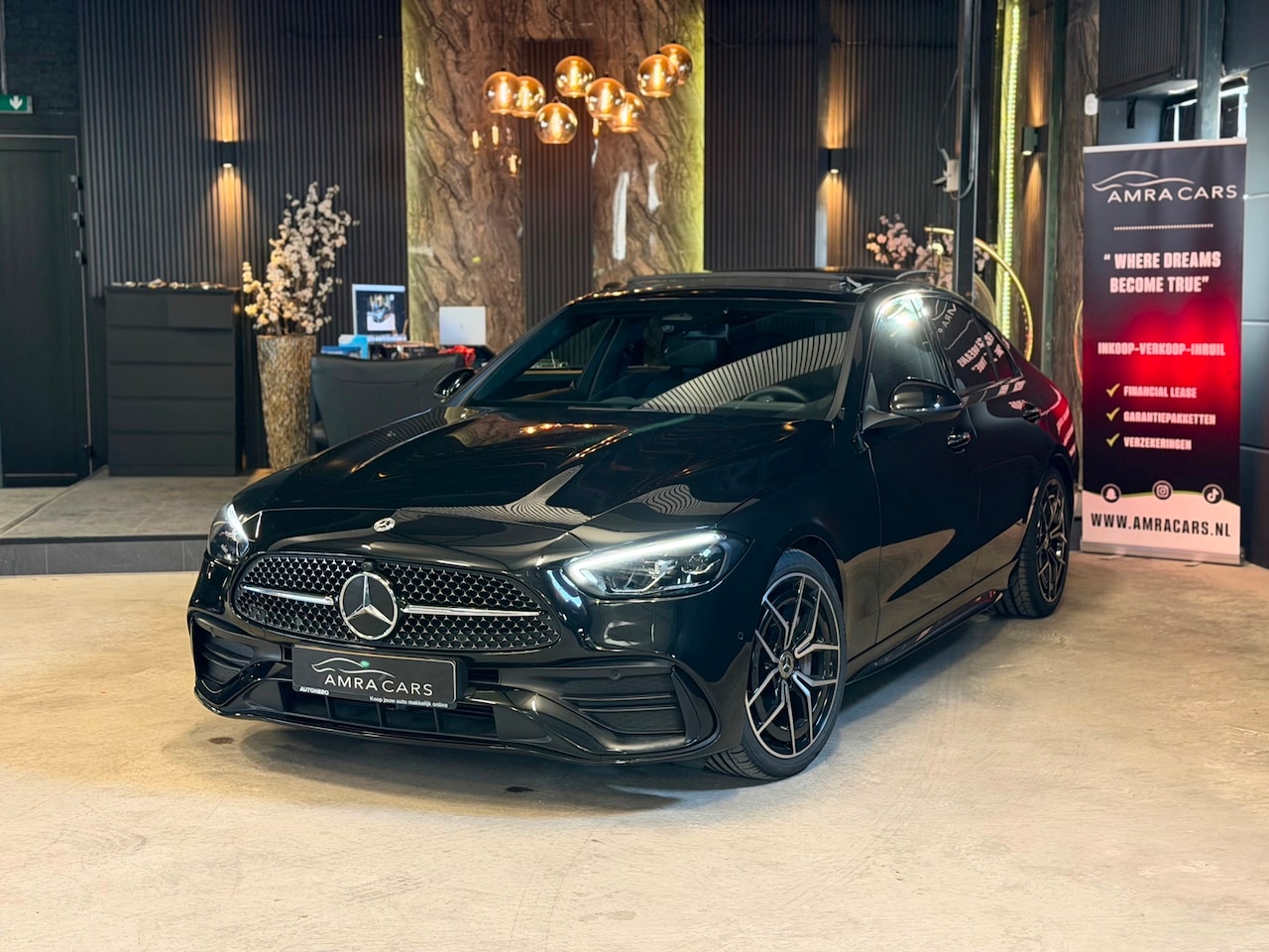 Mercedes-Benz C-klasse - 300 AMG Line|PANO|MEMORY|BURMESTER|FULL OPTIONS! - AutoWereld.nl