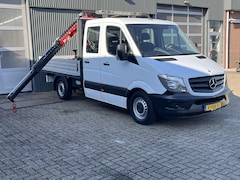 Mercedes-Benz Sprinter - 313 2.2 CDI 366 DC Openlaadbak Pick-up Fassi laadkraan Airco Trekhaak 2000kg trekgewicht S