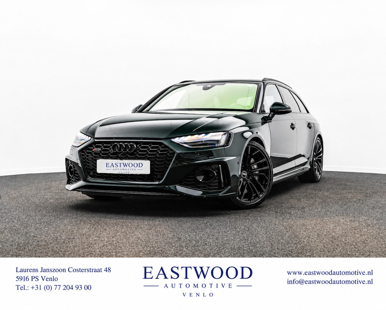 Audi A4 Avant - Audi RS 4 Avant | Audi exclusive Brewster Green | Pano | Keramische remmen | 280 km/h - AutoWereld.nl