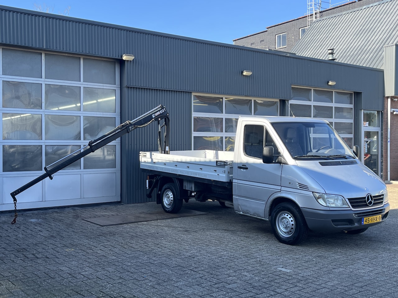 Mercedes-Benz Sprinter - 311 CDI 2.2 355 Openlaadbak Pick-up met Hiab 013 laadkraam Trekhaak 2800kg trekgewicht  3- - AutoWereld.nl