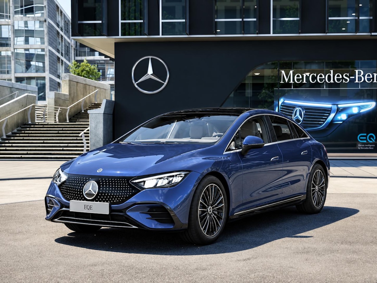 Mercedes-Benz EQE - 350+ Business Solution AMG 96 kWh | AIRMATIC Luchtvering | Burmester Surround Sound | Mult - AutoWereld.nl