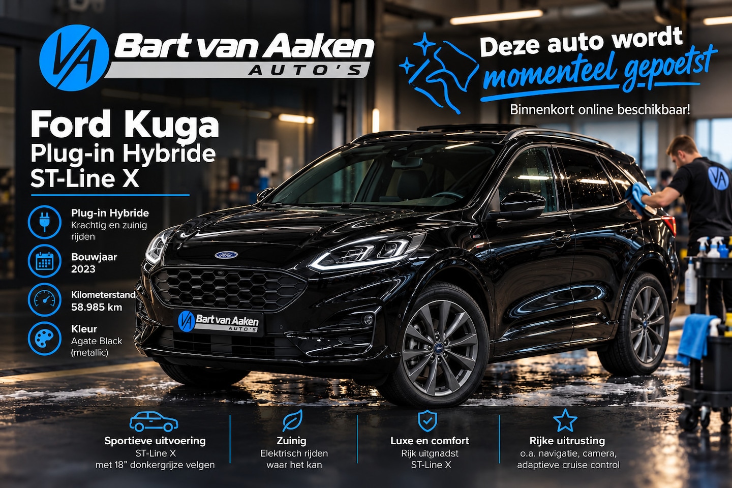 Ford Kuga - 2.5 PHEV ST-Line X 225pk B&O Stoel/stuur/voorruit verwarming - AutoWereld.nl