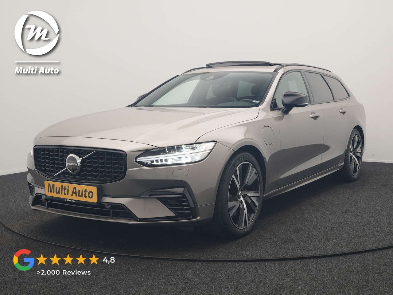 Volvo V90 - T6 AWD R-Design PHEV 340pk Dealer O.H. | SOH 86,5% | Trekhaak Af Fabriek | Panodak | Adapt - AutoWereld.nl