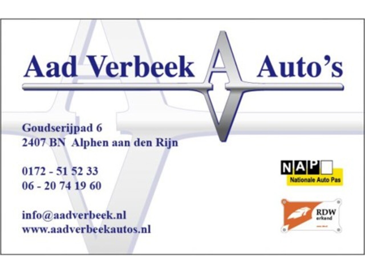 Aad Verbeek Auto's