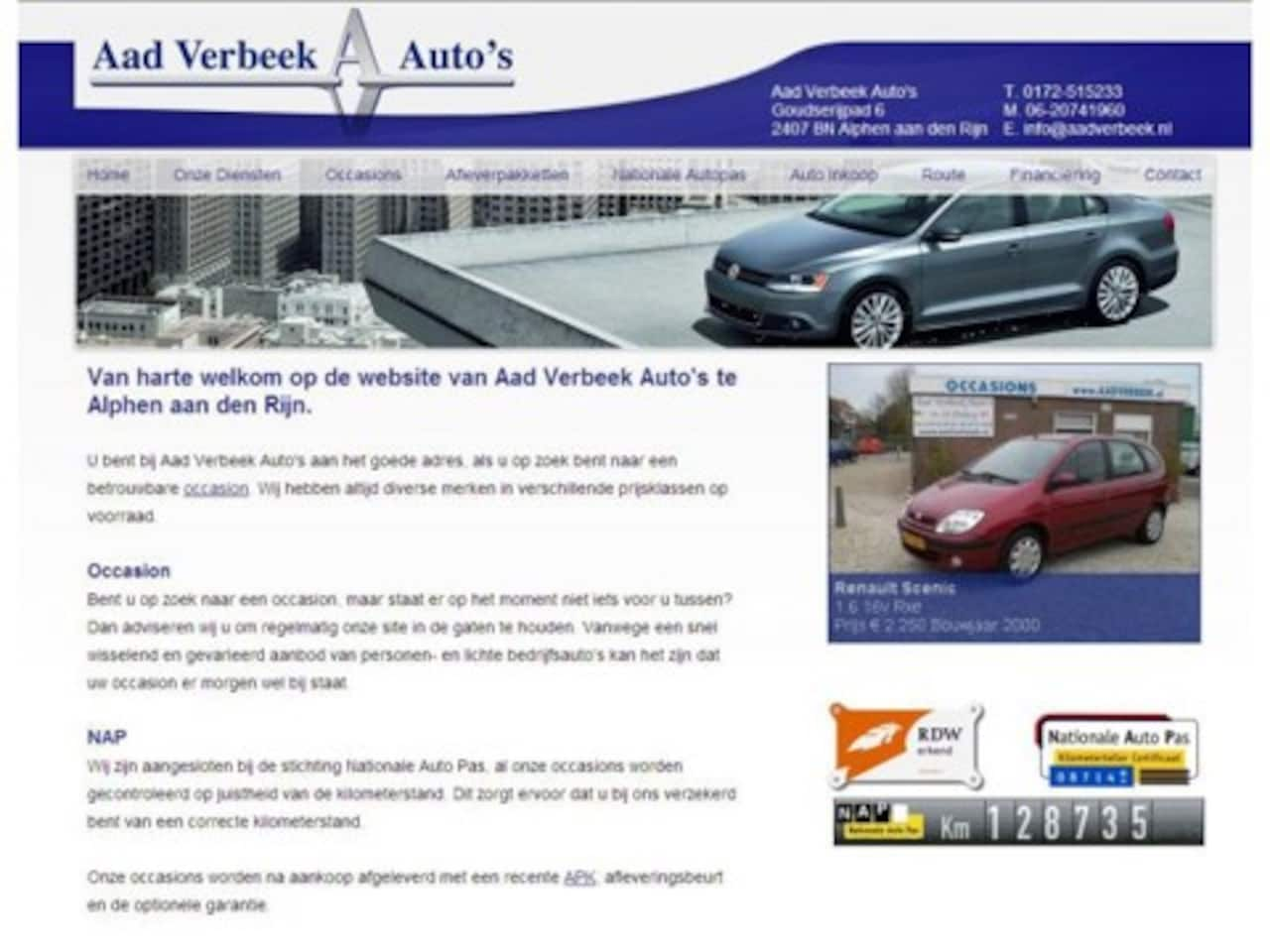 Aad Verbeek Auto's